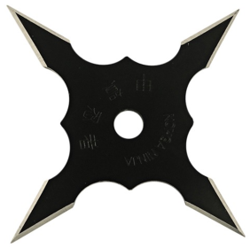 4" Black 4 Point Throwing Star