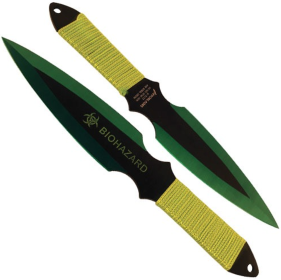 2 Piece Throwing Knife BioHazard 3