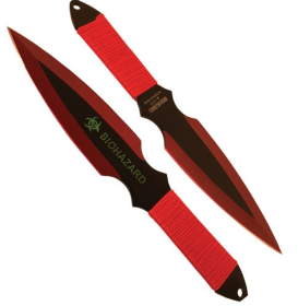 2 Piece Throwing Knife BioHazard 4