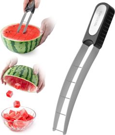 The Watermelon Slicer Is A Creative Small Kitchen Tool Made Of Stainless Steel. It Is Reusable And Capable Of Cutting Watermelons And Other Fruits Eff