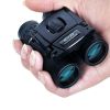 40x22 HD Powerful Binoculars 2000M Long Range Folding Mini Telescope BAK4 FMC Optics For Hunting Sports Outdoor Camping Travel - Black