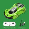 Wall Climbing Remote Control Car Dual Mode 360° Rotating RC Stunt Cars Green