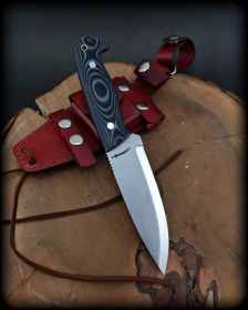 1095 Bushcraft Knife Black Micarta