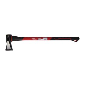 Hyper Tough 4.5lb Wood Log Splitter Axe with Red & Black Double Injection Fiberglass 34" Handle - Hyper Tough