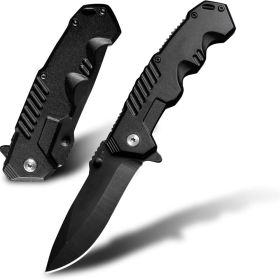 Outdoor Companion Knife - Durable G10 Handle, Multi-Functional, Stainless Steel Blade, Pocket-Sized- black