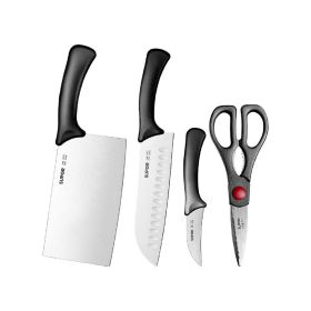 FENHUA Knife Gift Set 4 Pieces Slicing Knife Multi-Purpose Knife Peeler Knife Multi-Purpose Scissors Set - Stainless Steel