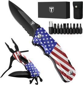 9 in 1 Multitool Pocket Knife - US Flag