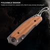 Tactical Knife, Convenient For Daily Carrying, Hunting, Camping, Survival, Men's Gift, Self-Defense Folding Knife - wood handle