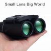 40x22 HD Powerful Binoculars 2000M Long Range Folding Mini Telescope BAK4 FMC Optics For Hunting Sports Outdoor Camping Travel - Black