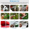 Outdoor Survival Multitool 7in Folding Multifunctional Axe Hammer Plier Knife Tool Camping - Red