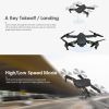 E58 Drone 1080P HD Camera WiFi Collapsible RC Quadcopter Helicopter Toy - E58 Black 3 Battery - 4K