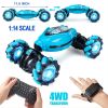 Gesture RC Car; 4WD 2.4G Remote Control Car. All Terrains Monster Trucksc - RED [TWO BATTERY]