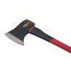 Hyper Tough 3.5 lb Single Bit Axe with Red & Black Double Injection Fiberglass 34" Handle - Hyper Tough