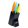 Oceanstar KS1217 6-Piece Non-Stick Coating knife set with Block, Elegant Black - KS1217