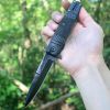 Men's Pocket Knife, Multi Tool Survival Camping Knife, Seat Belt Cutting Machine And Wrench, Camping Hiking Pocket Knife - black