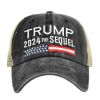 TRUMP embroidered baseball cap embroidered cap mesh cap Trump baseball cap visor - 1 Black - Adjustable 54-59