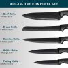 Kitchen Gifts Kitchen Knife Set with Handles - Black - Kitchen Surpplice