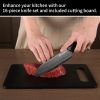 16 Pieces Kitchen Knife Block Set with Cutting Board, German Premium Quality Stainless Steel, Built