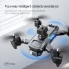 3 Battery Mini Drone WIFI Dual Camera With HD One Key Off Led Light Headless Gesture Shooting Quadcopter RC - Orange