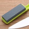 1pc Knife Sharpener With Handle; Sharpening Kitchen Tool; Household Labor-saving Sharpener - Green