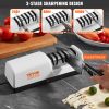 VEVOR Electric Knife Sharpener, 3 Stages Kitchen Knife Sharpener for Quick Sharpening & Polishing, Professional Knife Sharpener