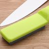 1pc Knife Sharpener With Handle; Sharpening Kitchen Tool; Household Labor-saving Sharpener - Green