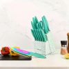 14 Pieces Fancy Rainbow Titanium Coating Kitchen Knife Set - Default