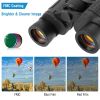 Portable HD Binoculars with FMC Lens Low Light Night Vision Telescope for Bird Watching Hunting Sports Events - Black